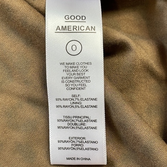 New Good American Daynight Wrap Dress Sepia Leopard Brown Stretch Sz 0 - Picture 12 of 14